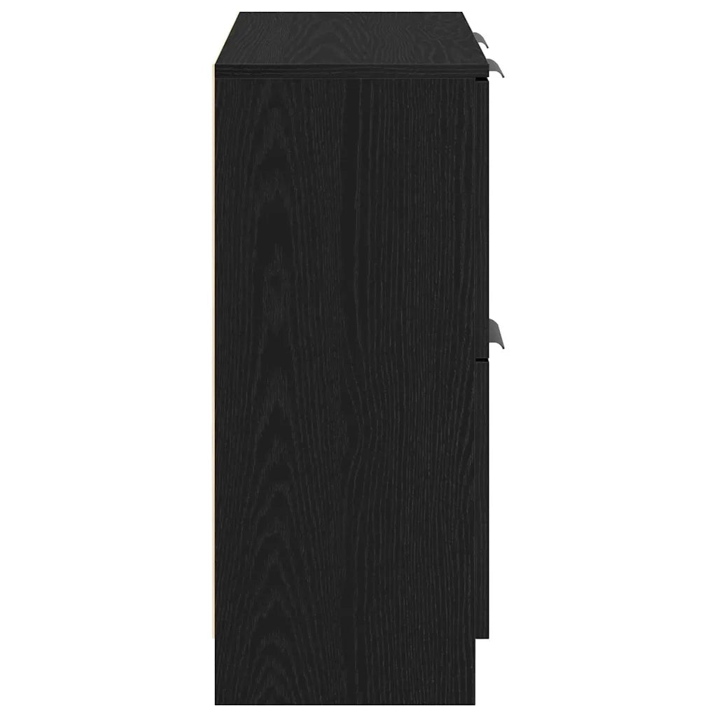 Credenza-Buffet-Armadio da cucina Rovere Nero 60 x 30 x 70 cm Legno multistrato 437244