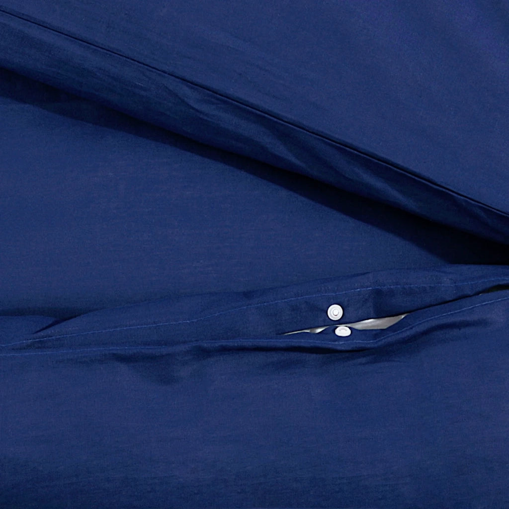 Set Copripiumino Blu Marino 200x200 cm in Cotone CFW4869896