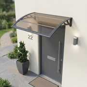 Pensilina per Ingresso Mellerud in Policarbonato 150 x 100 cm Marrone / Nero [en.casa]