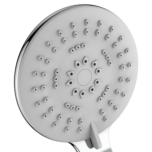 Doccia cromata a 3 getti con puntine autopulenti - serie prisma