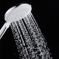 Doccia cromata a 3 getti con puntine autopulenti - serie prisma