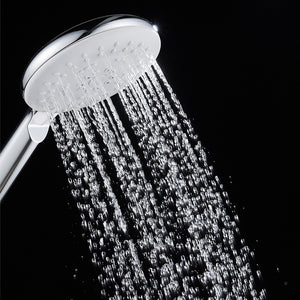 Doccia cromata a 3 getti con puntine autopulenti - serie prisma