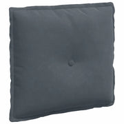 Cuscino per Schiena | Cuscino dorsale Grigio scuro 50 x 45 cm Tessuto in Cords