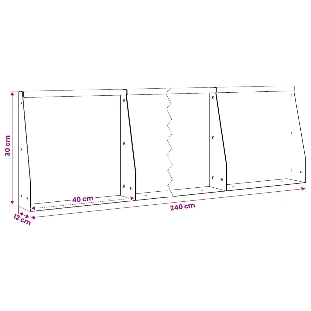 Muro di contenimento 6 pz 40 x 12 x 30 cm Acciaio zincato 3449140