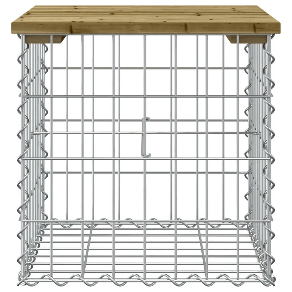 Panca da Giardino Design Gabbione 43x44x42 cm Pino Impregnato 834337