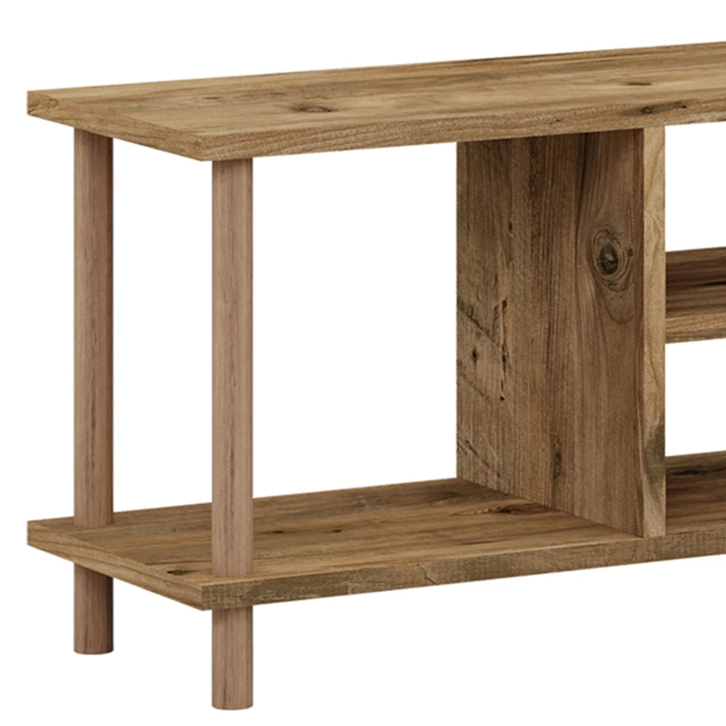 Mobile porta TV con spazio contenitore 43 x 120 x 29 cm effetto legno 03_0007885