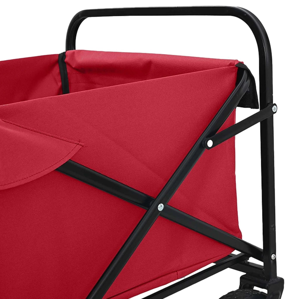 Carrello a Mano Pieghevole Rosso 94 x 53 x 99 cm Tessuto Oxford 42020661