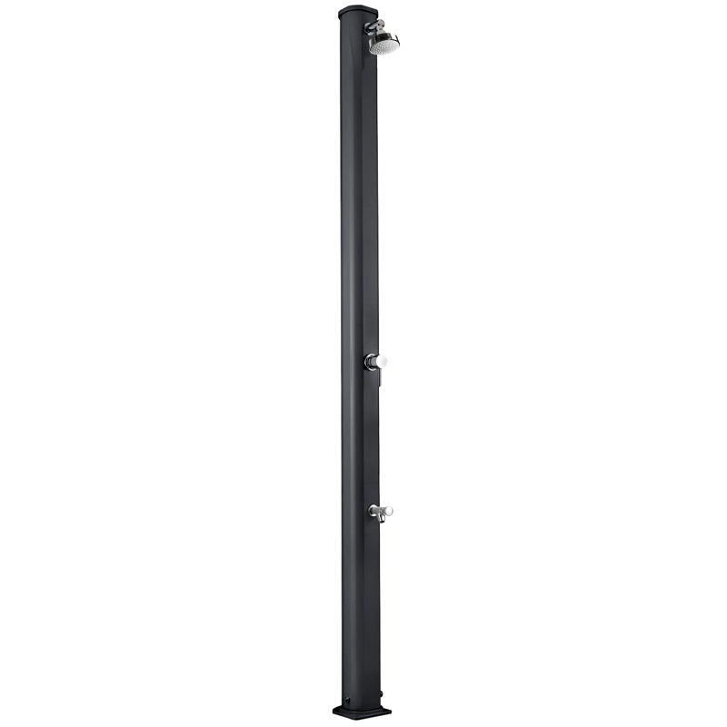 Doccia solare da giardino JOLLY S 25 LITRI in alluminio, con lavapiedi - Doccia Solare Da Giardino Jolly S 25 Litri In Alluminio, Con Lavapiedi Colore Antracite