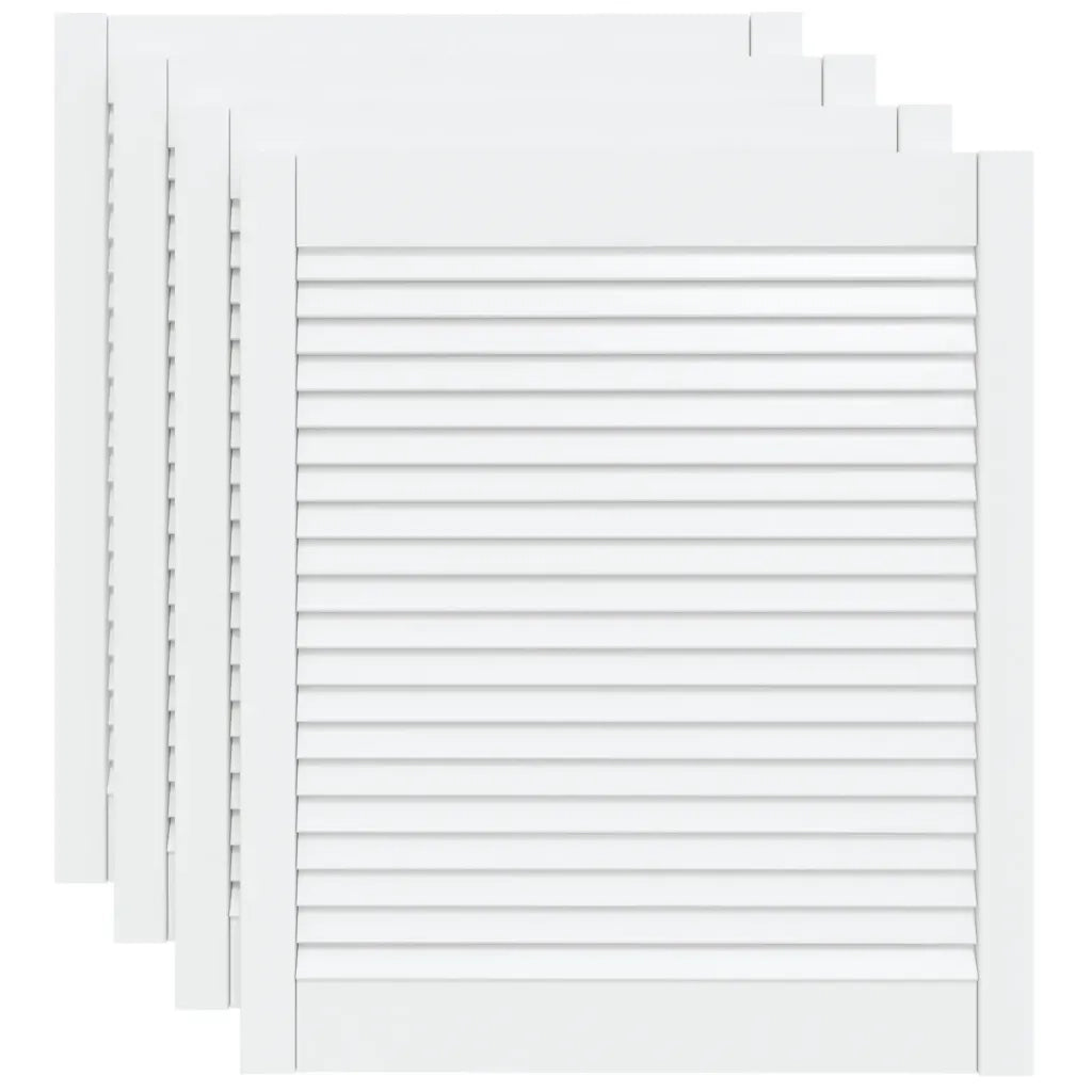 Ante a Lamelle 4 pz Bianche 69x59,4 cm in Legno di Pino 151168