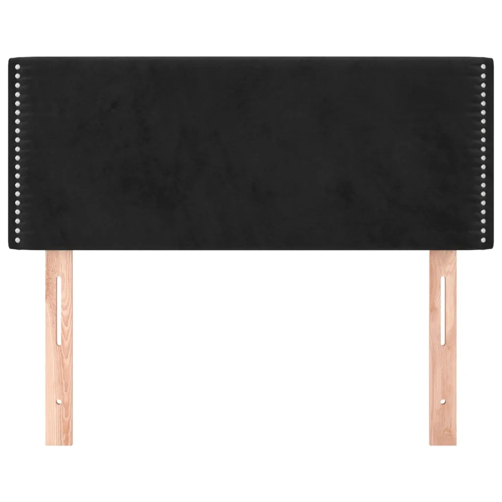Testiera Nera 90x5x78/88 cm in Velluto
