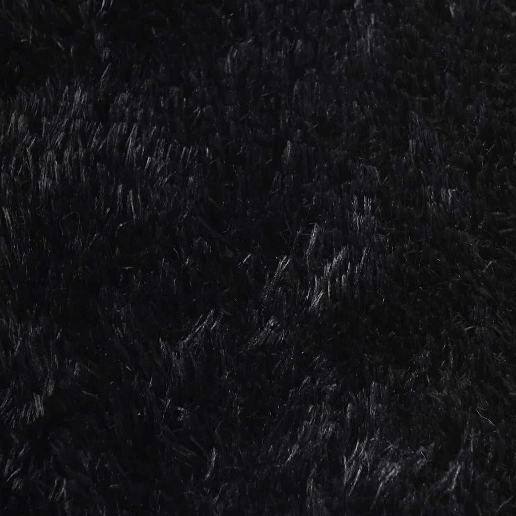 Tappeto del soggiorno | Tappeto Shaggy a Pelo Lungo NAVARRA Nero 200x200 cm poliestere