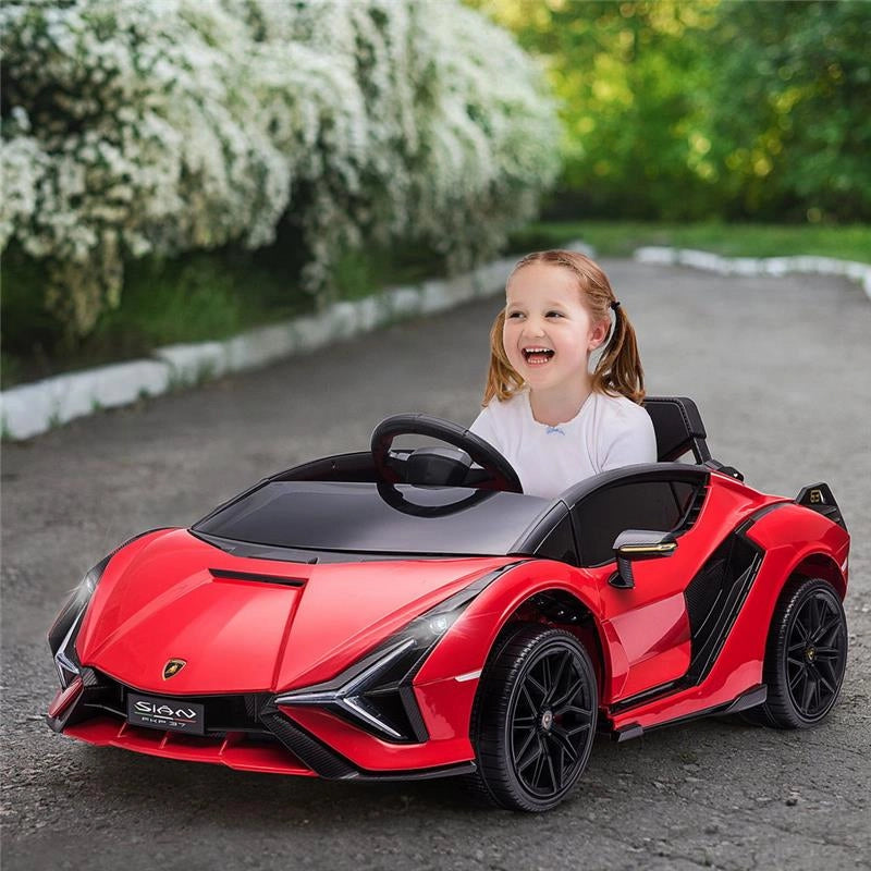 MACCHINA ELETTRICA LAMBORGHINI PER BAMBINI ETÀ 3-5 ANNI ROSSA