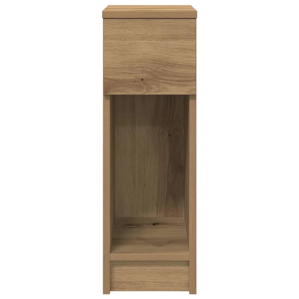 Comodini con Cassetto 2 pz Rovere Artigianale 20x36x60 cm