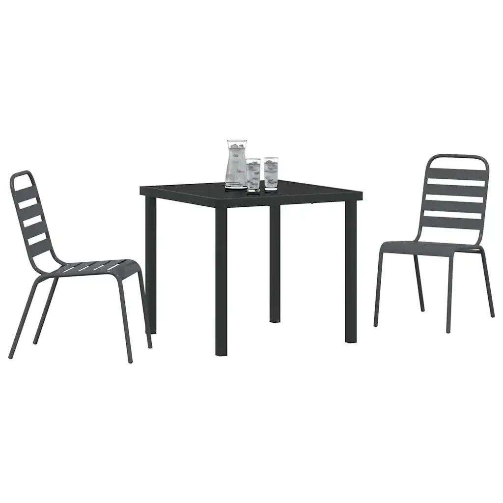 Set da Pranzo per Giardino 3 pcs Antracite 3379296