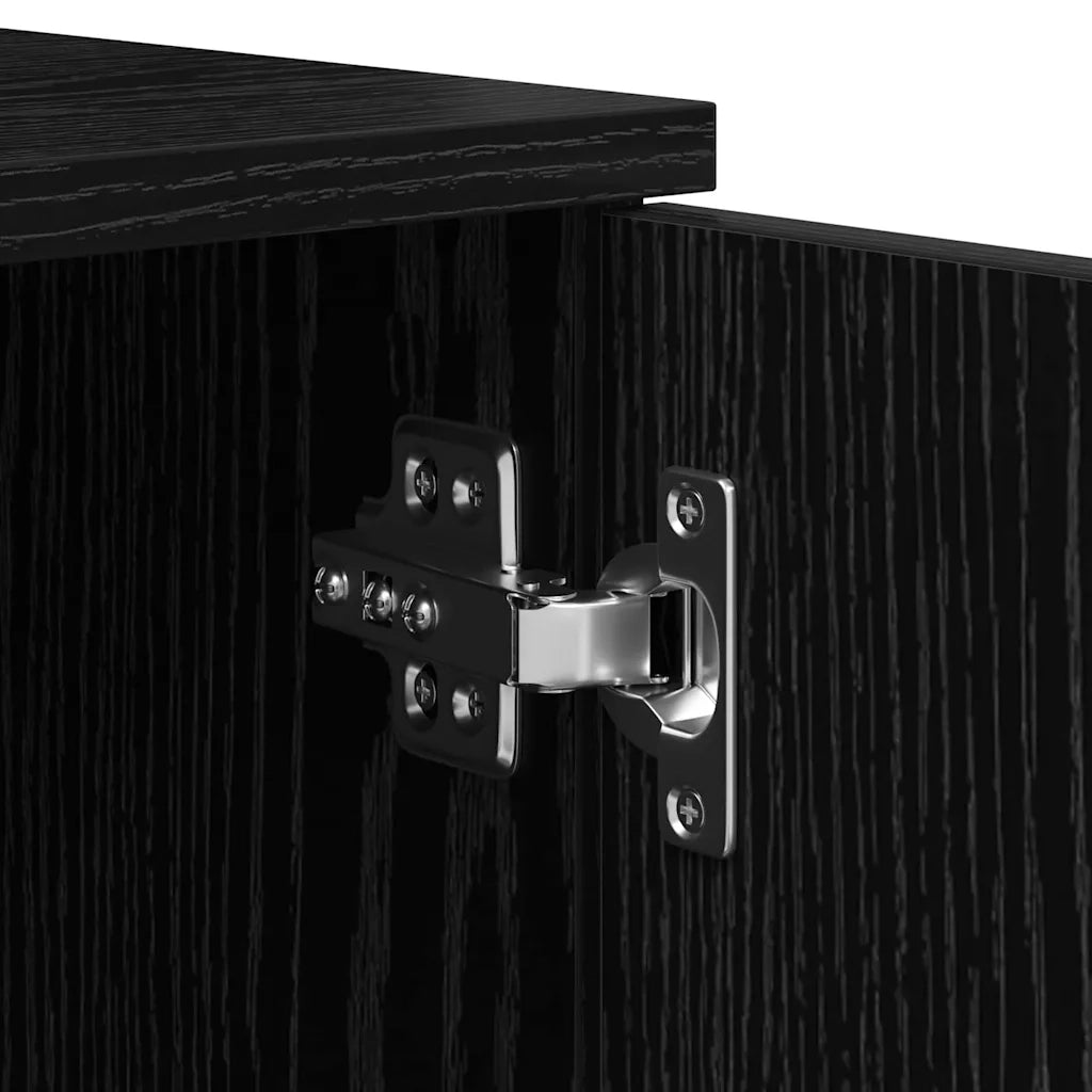 Struttura del letto con cassetto Rovere Nero 90 x 190 cm 3335206