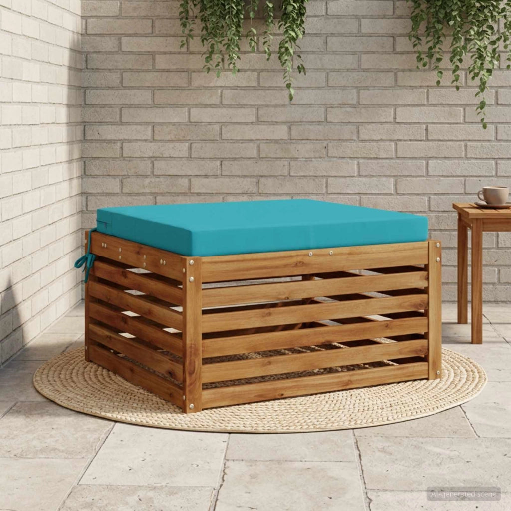 Cuscino per Sedia in Unico Pezzo SOEST 100% Poliestere Turchese 944929