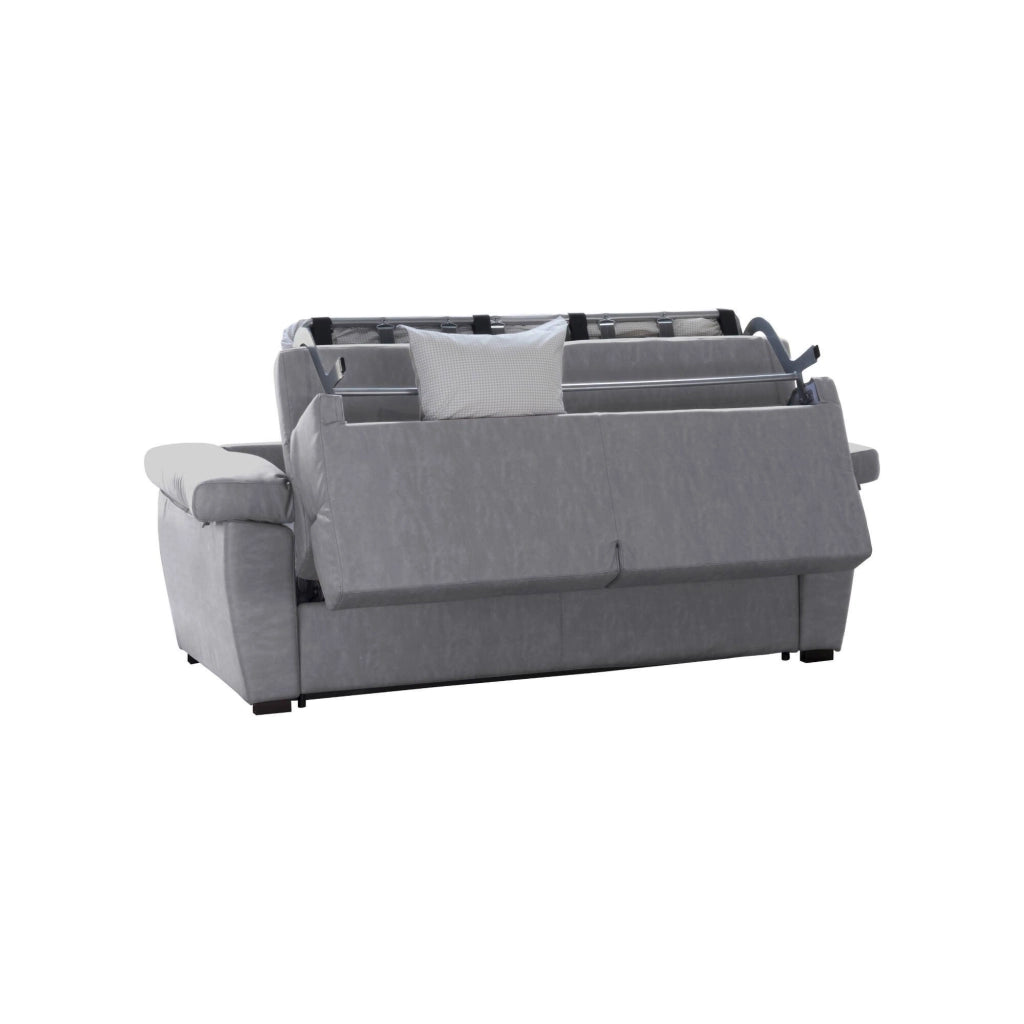 Salorno, Divano Letto 2 Posti Sfoderabile Made in Italy, 185x95 cm Grigio