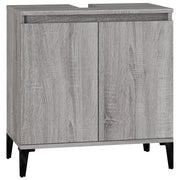 Mobile Lavabo | Armadio Lavabo Grigio Sonoma 58x33x60 cm in Legno Multistrato