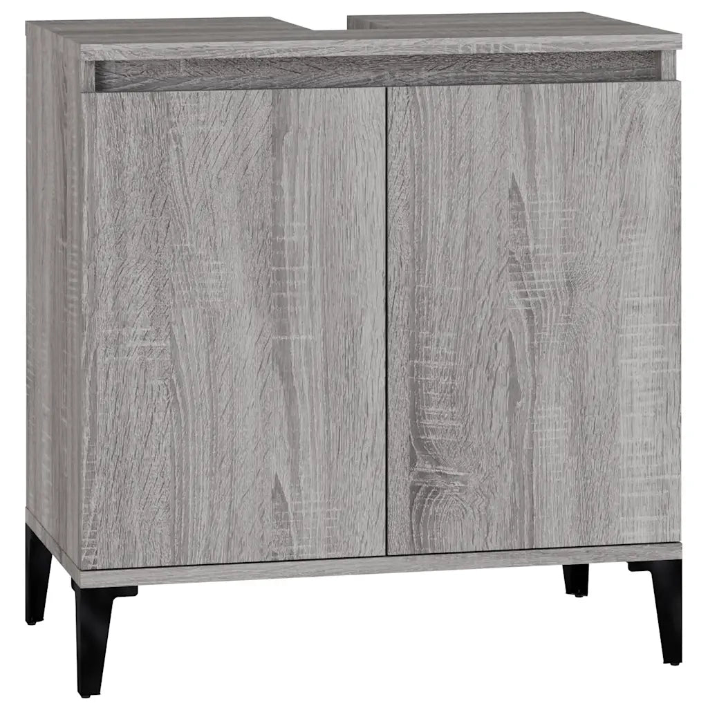 Mobile Lavabo | Armadio Lavabo Grigio Sonoma 58x33x60 cm in Legno Multistrato