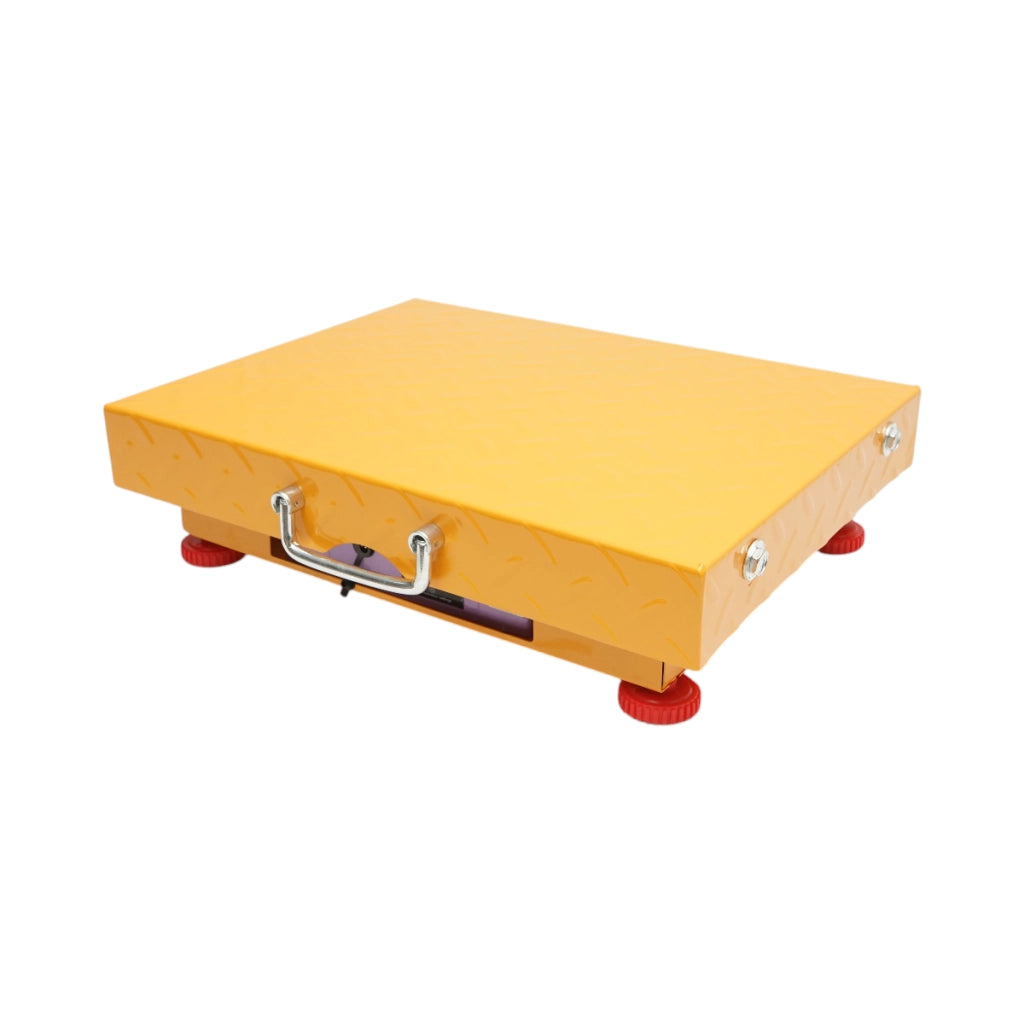 Bilancia elettronica da pavimento senza fili, tipo a piattaforma, 32x42 cm con display WiFi, portata massima 150 kg.