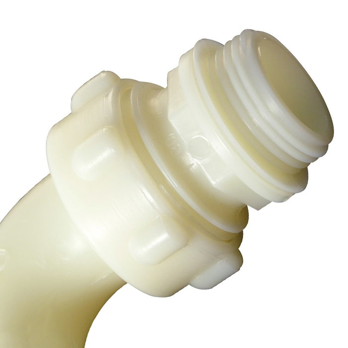 Raccordo tre pezzi curvo in pa a 90° con accoppiamento conico