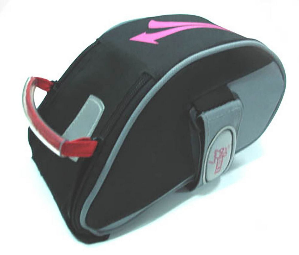 Borsetta semirigida per sella bici donna con dettagli rifrangenti