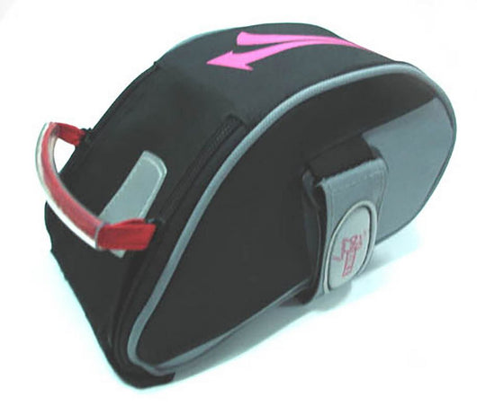 Borsetta semirigida per sella bici donna con dettagli rifrangenti