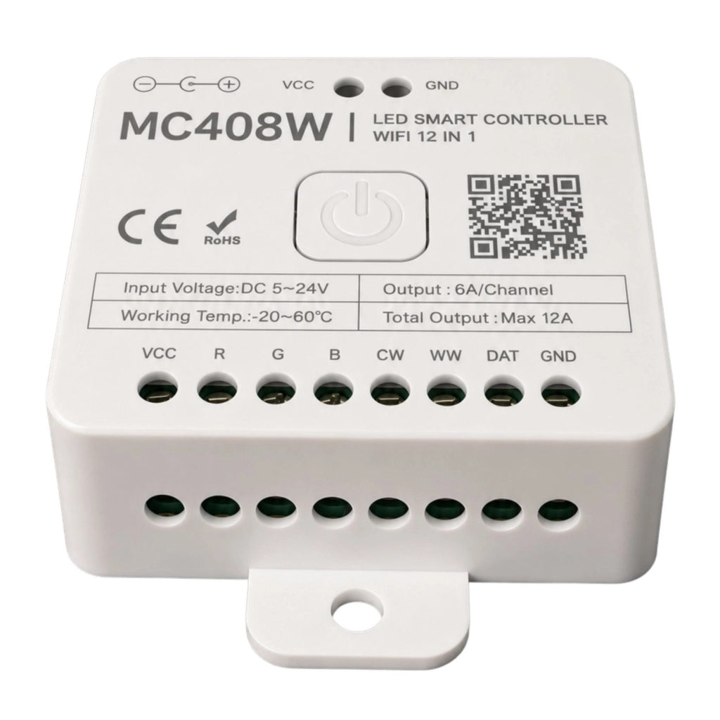 Led Dimmer Push WIFI RF 2.4G, 12 In 1, App TUYA, Smart Life Max 12A DC 5–24V,