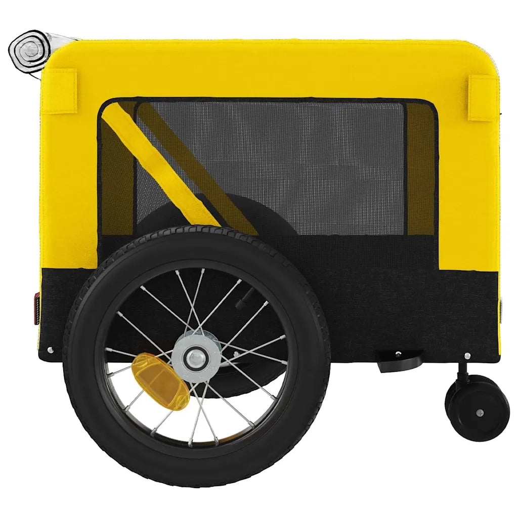 Rimorchio da Bici per Animali Giallo e Nero Oxford e Ferro CFW5434241
