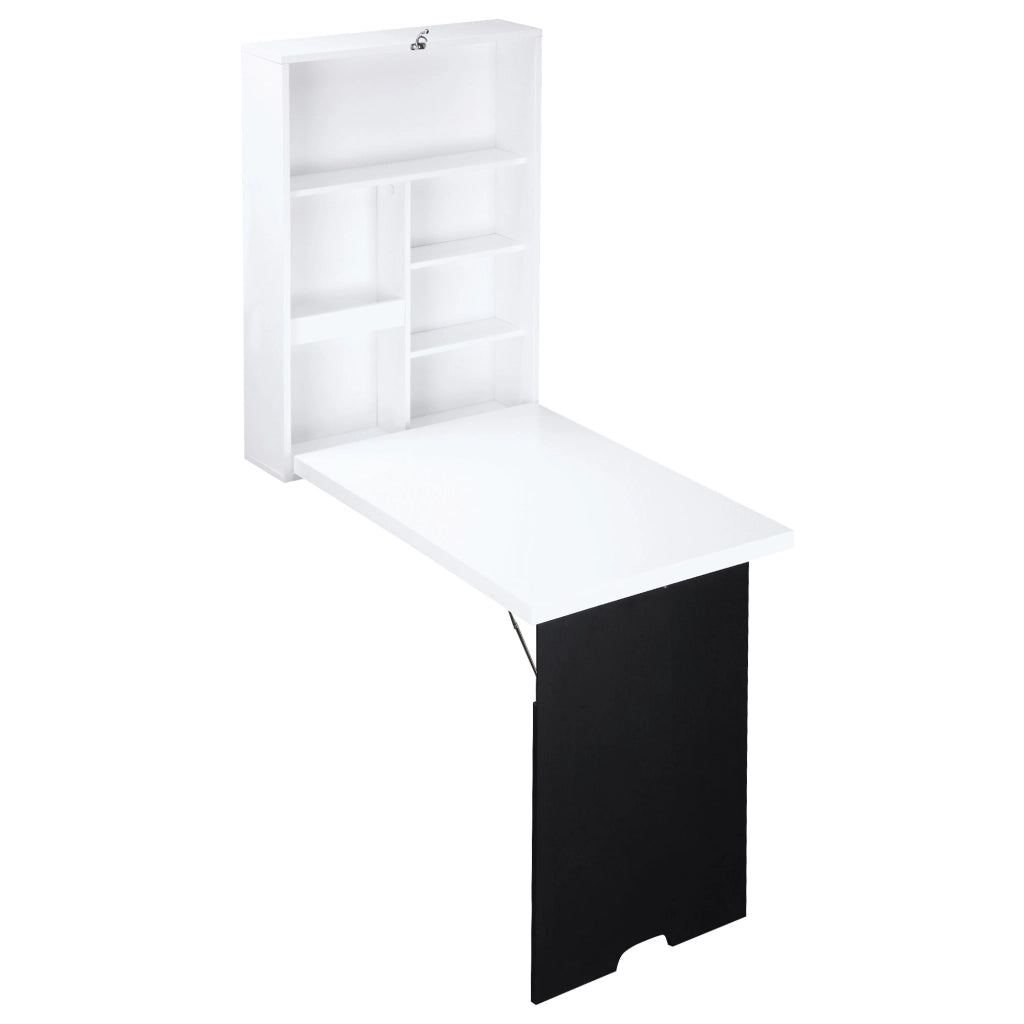 Scrivania Pieghevole a Muro con Lavagna ¨C Xylo ¨C Bianco MDF