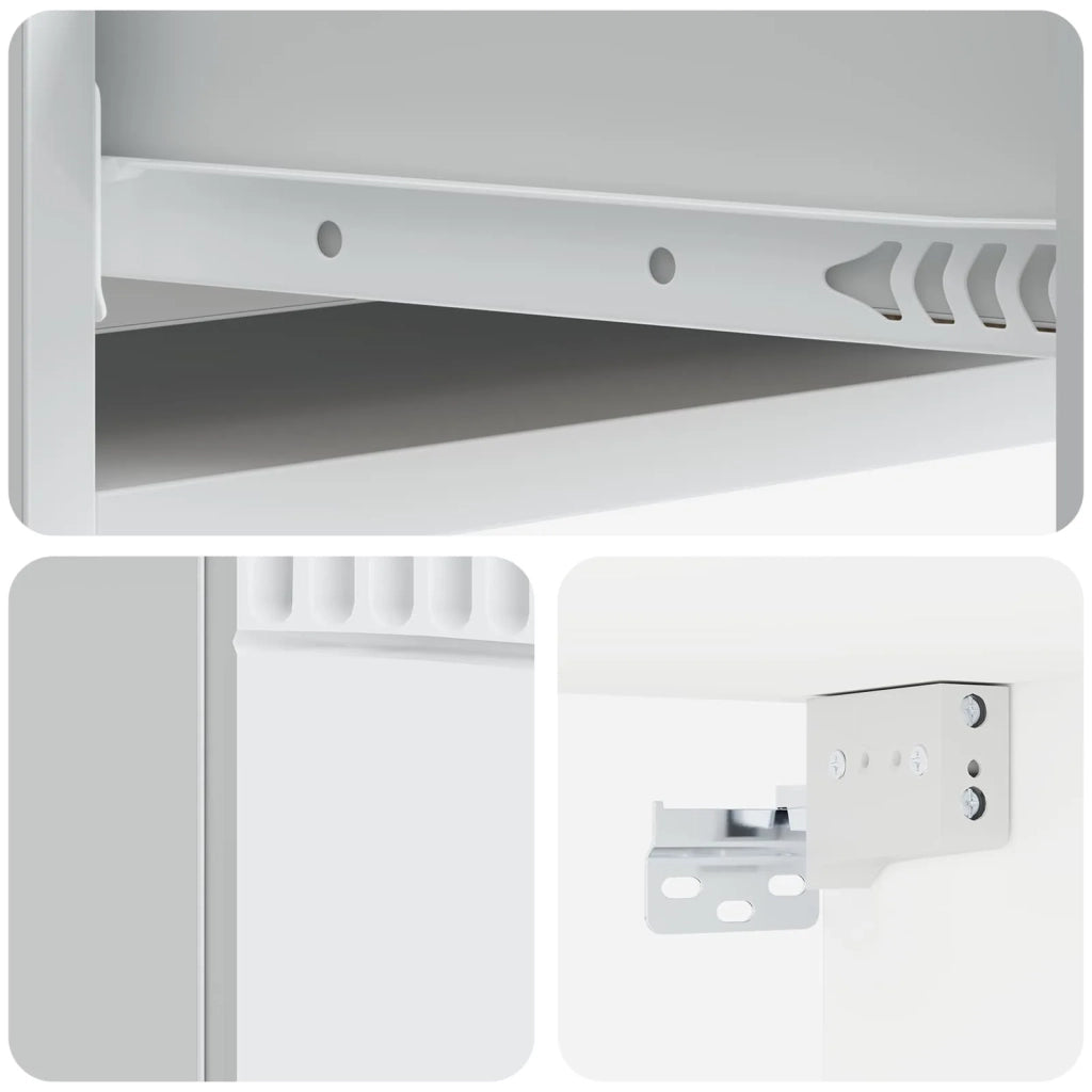 Tavolino da Parete Laterale Bianco 87,5 x 34,5 x 17 cm 899005