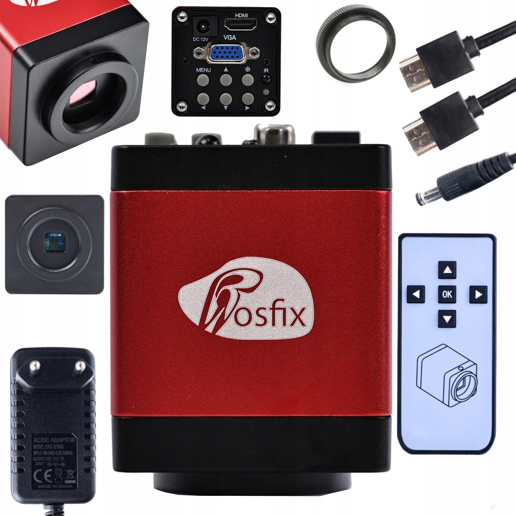 Set Microscopico Draco RED PRO 3 in 1 – Camera KMDRP-HDMI-VGA 2MP, Obiettivo 100x, Piattaforma ODM-100X