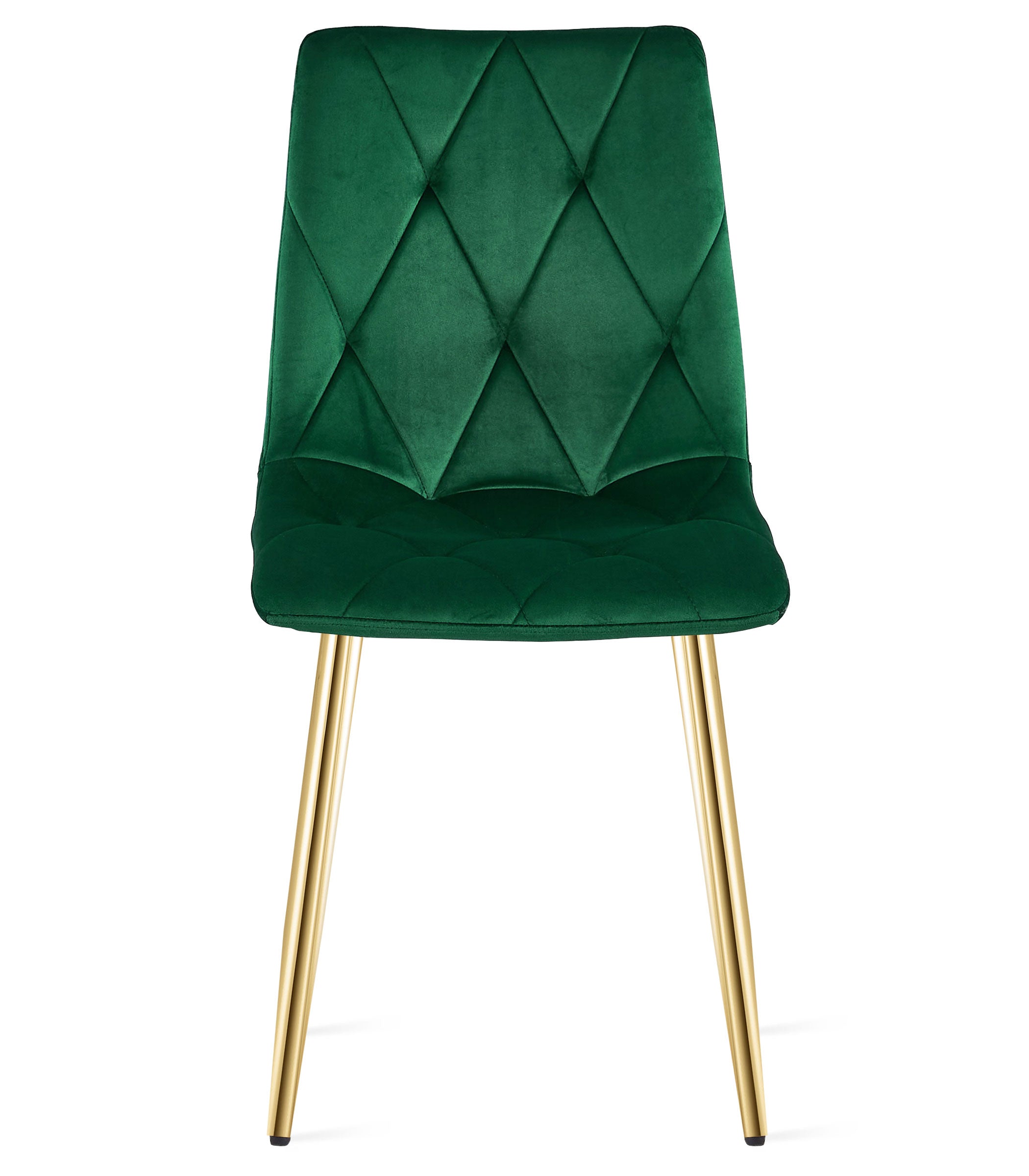 Sedia VALORA TYRA - Velluto verde scuro con gambe dorate x 3