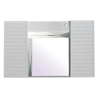 Specchio con due antine bianco misure cm. 58x37x12