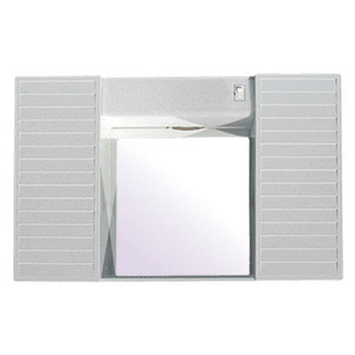 Specchio con due antine bianco misure cm. 58x37x12