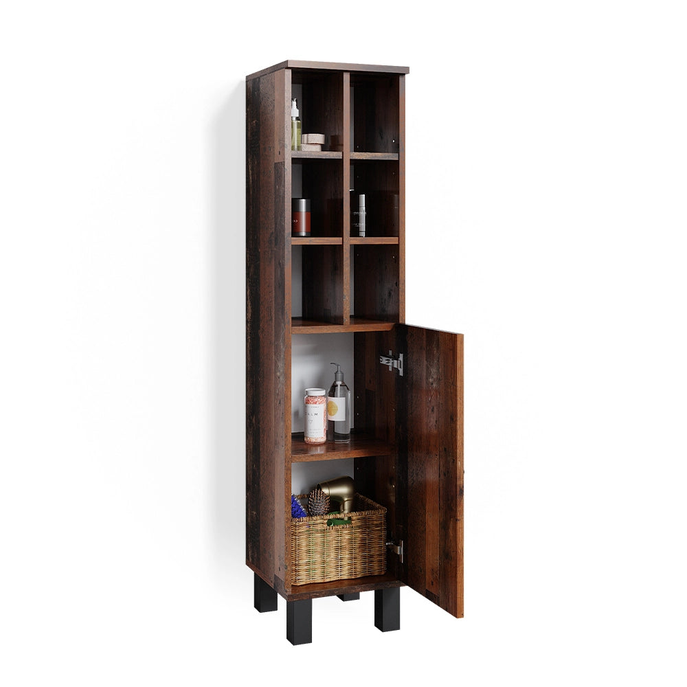 Mobiletto bagno Fynn Rovere rustico 30 x 130.6 cm porta grande Vicco