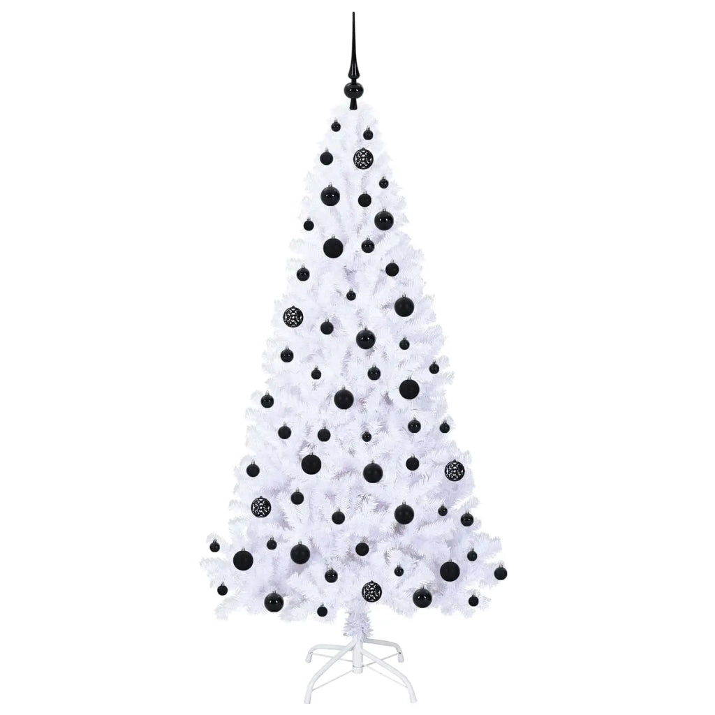 Albero di Natale | Decorazioni natalizie artificiale Bianco 180 cm PVC e Acciaio
