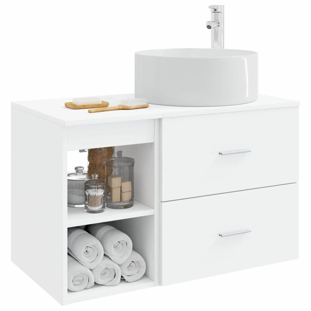 Set di mobili per il bagno 2 pcs Bianco Legno ingegnerizzato 3403928