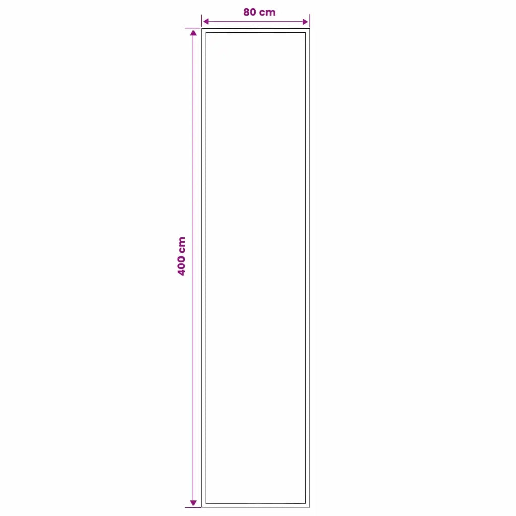 Tappeto Runner FLORNES Tessuto Marrone 80 x 400 cm PP 7 mm 42057392