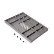 Telaio con guide a estrazione totale e chiusura morbida per accessori per armadi Quartz, 937-963mm, Alluminio e plastica