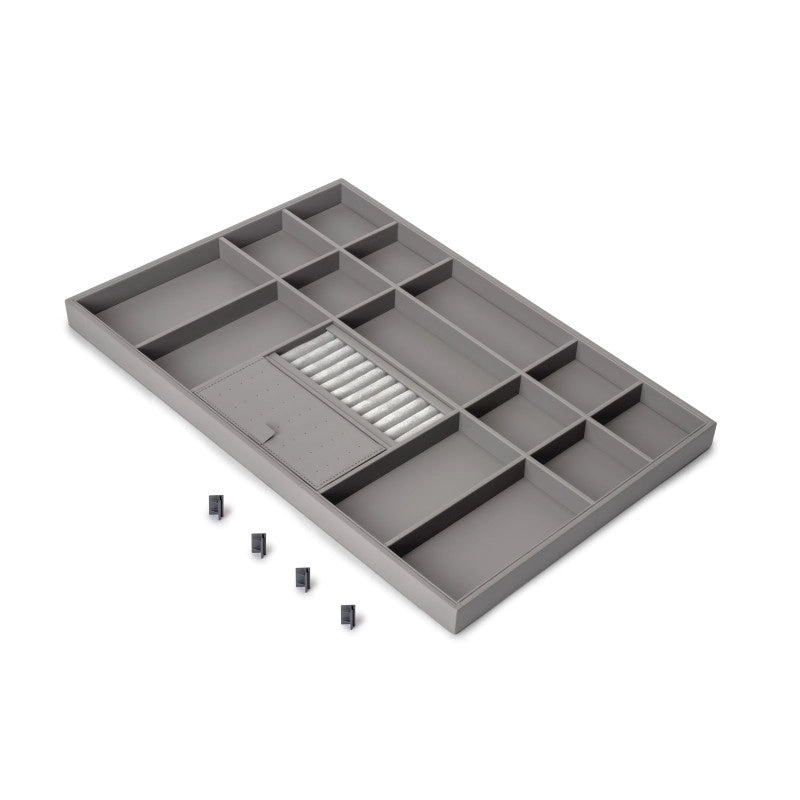 Telaio con guide a estrazione totale e chiusura morbida per accessori per armadi Quartz, 937-963mm, Alluminio e plastica