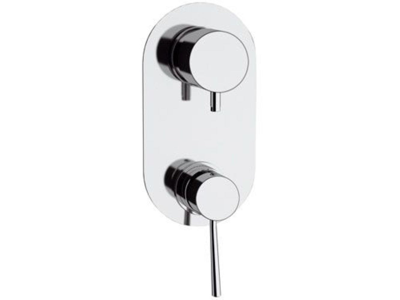 Rubinetto doccia con deviatore a 5 posizioni su piastra unica - serie minimal