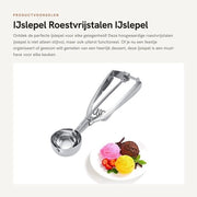 Lepel in acciaio inossidabile, resistente al lavastoviglie, diametro 4 cm, dimensioni 21x6x3 cm, leggero, colore argentato.