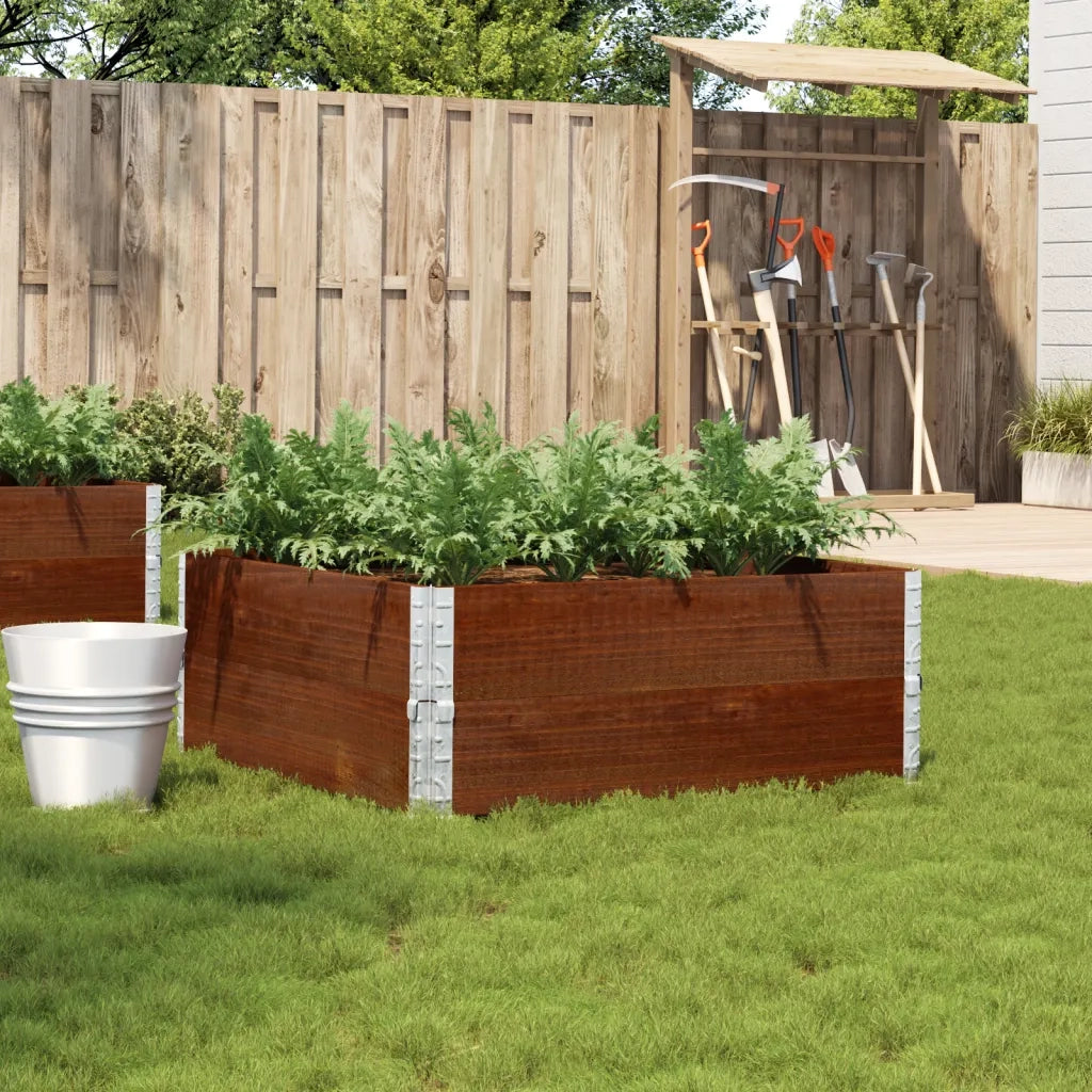 vidaXL Fioriera da Giardino Marrone 100x100 cm Legno Massello di Pino