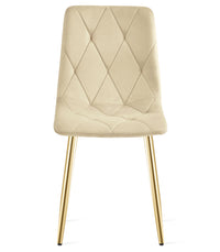 Sedia VALORA TYRA - Elegante velluto beige chiaro per soggiorno x 3