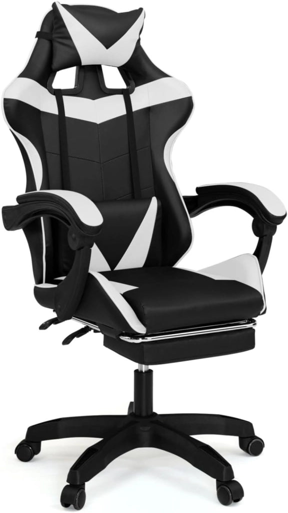 Sedia gaming, sedia ufficio nero e bianco ALEX