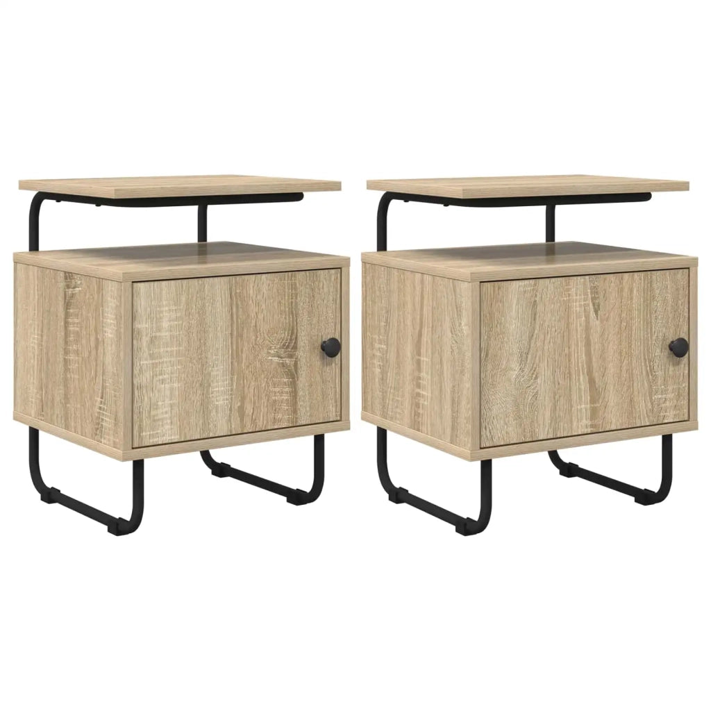 Armadio da Notte 2 pz Rovere Sonoma Legno ingegnerizzato 8007638