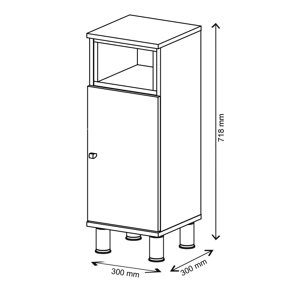 Vicco Mobiletto bagno Bianco 30 x 71.8 cm