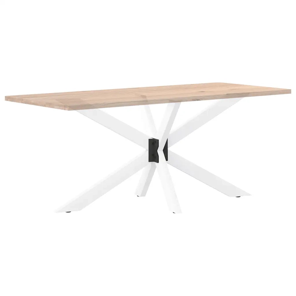 Gamba per Tavolo da Pranzo a Forma di Ragno Bianca 150x78x(72-73) cm Acciaio 4013117