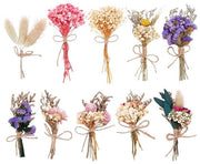Ghirlande di fiori secchi 10 pezzi - Mini boechetti di fiori secchi - Fiori artificiali - Decorazioni per vaso - Decorazioni per matrimonio/autunno - Dimensioni 10,5-19,5 cm - Boechetto di fiori secchi